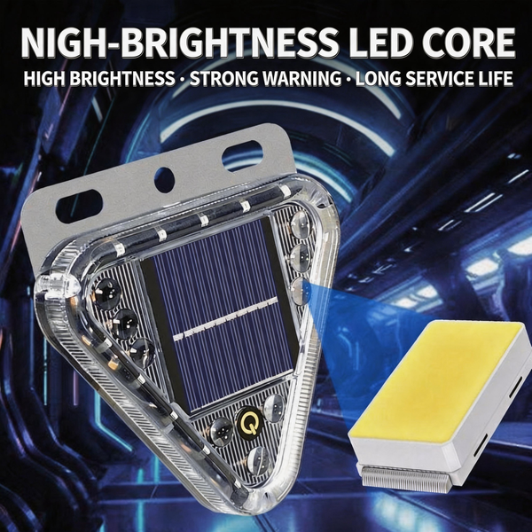 2 in 1 Solar Triangle Lights Car Emergency Warning LED Lamp