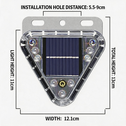 2 in 1 Solar Triangle Lights Car Emergency Warning LED Lamp