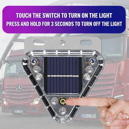 2 in 1 Solar Triangle Lights Car Emergency Warning LED Lamp