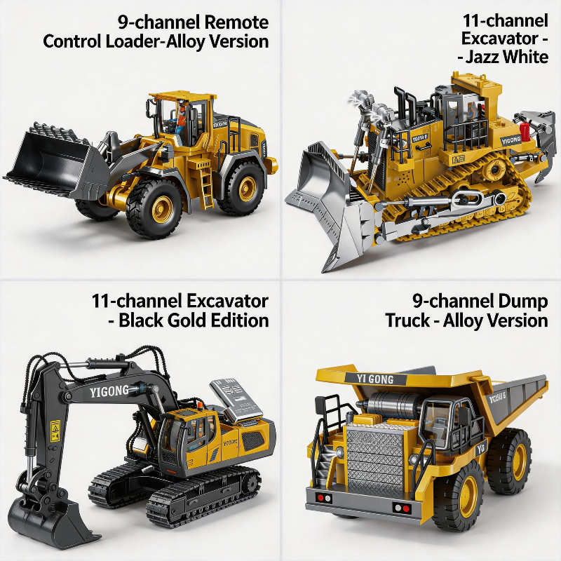 Alloy Remote-Controlled Construction Vehicle Series