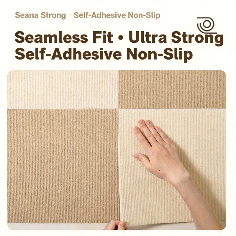 Self-Adhesive Interlocking Carpet Mats