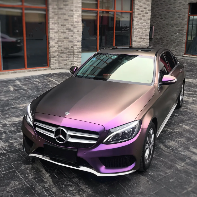 Quality Matte Diamond Red Copper Car Vinyl Wrap  For Sale |