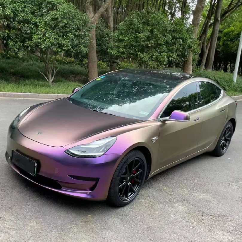 Quality Matte Diamond Red Copper Car Vinyl Wrap  For Sale |
