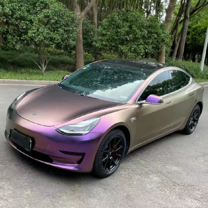 Quality Matte Diamond Red Copper Car Vinyl Wrap  For Sale |