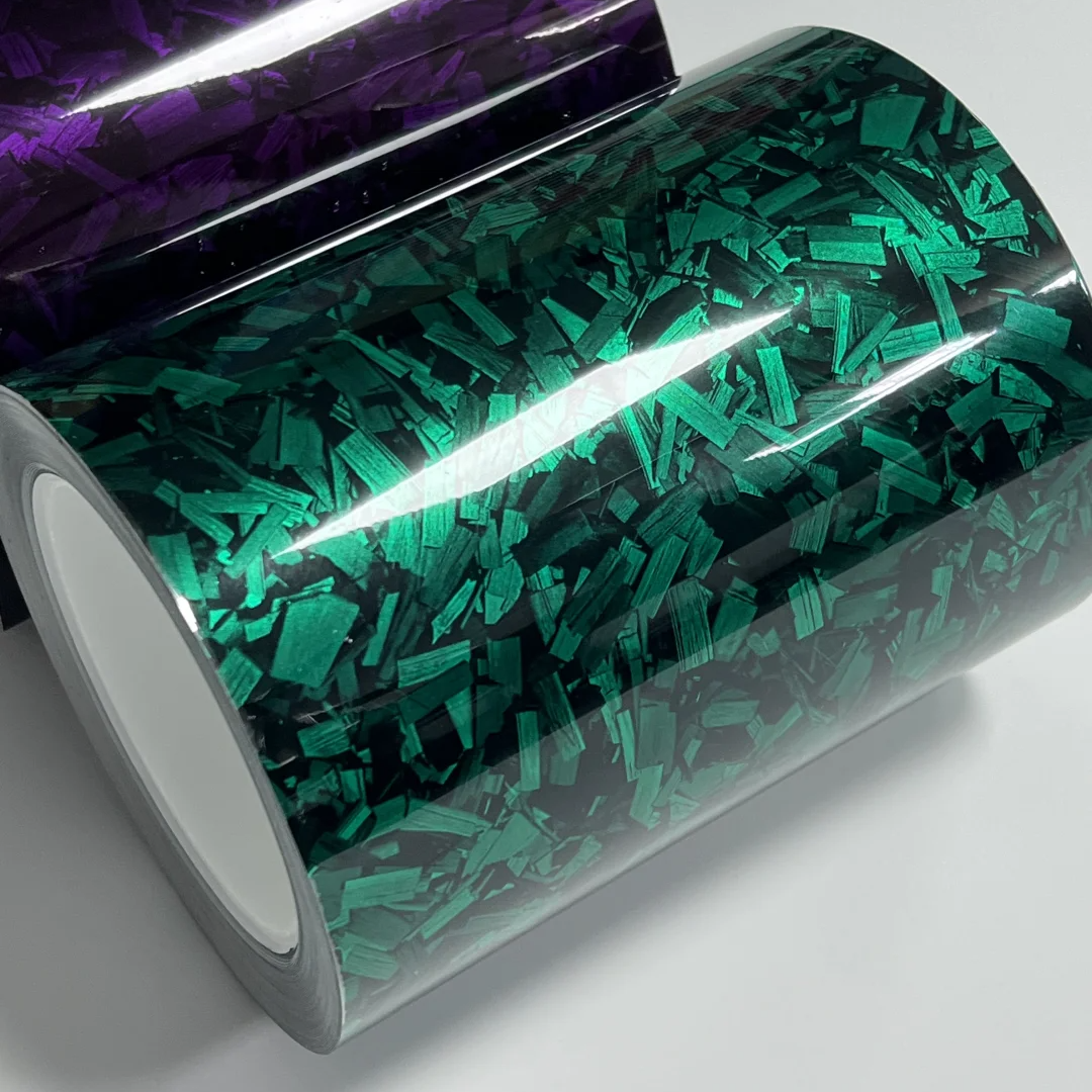 Quality Super Gloss Black Green Carbon Car Vinyl Wrap  For Sale |