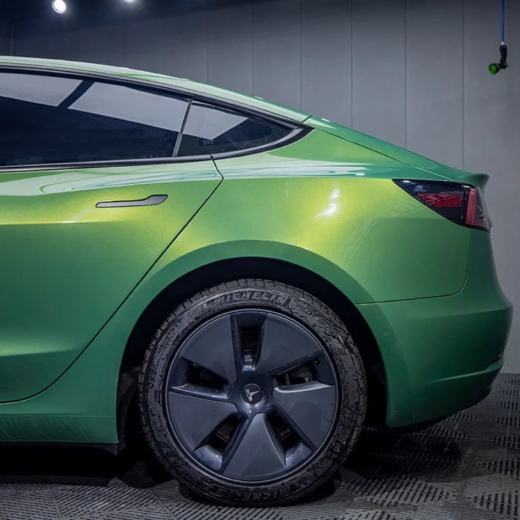Quality Super Gloss Rainbow Emerald Green Car Vinyl Wrap  For Sale |