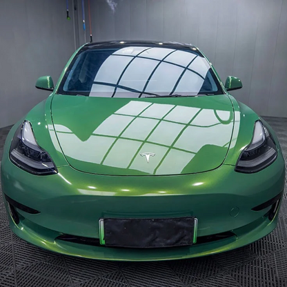 Quality Super Gloss Rainbow Emerald Green Car Vinyl Wrap  For Sale |
