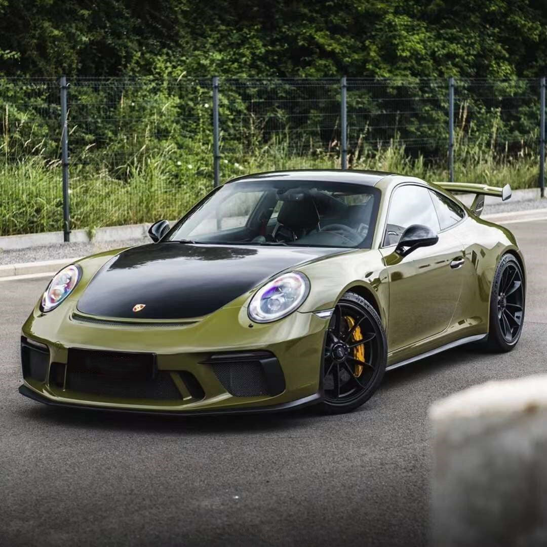 Quality Super Gloss Reseda Green Car Vinyl Wrap  For Sale |