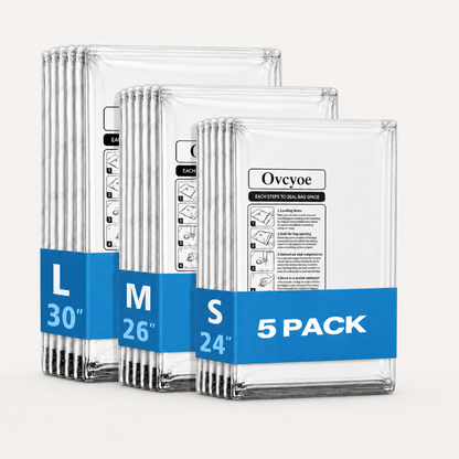 Cordless Travel Vacuum Bag Set — Rechargeable Pump