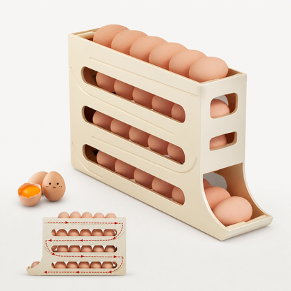 Egg Holder for Fridge, Eggs Dispenser Auto Rolling