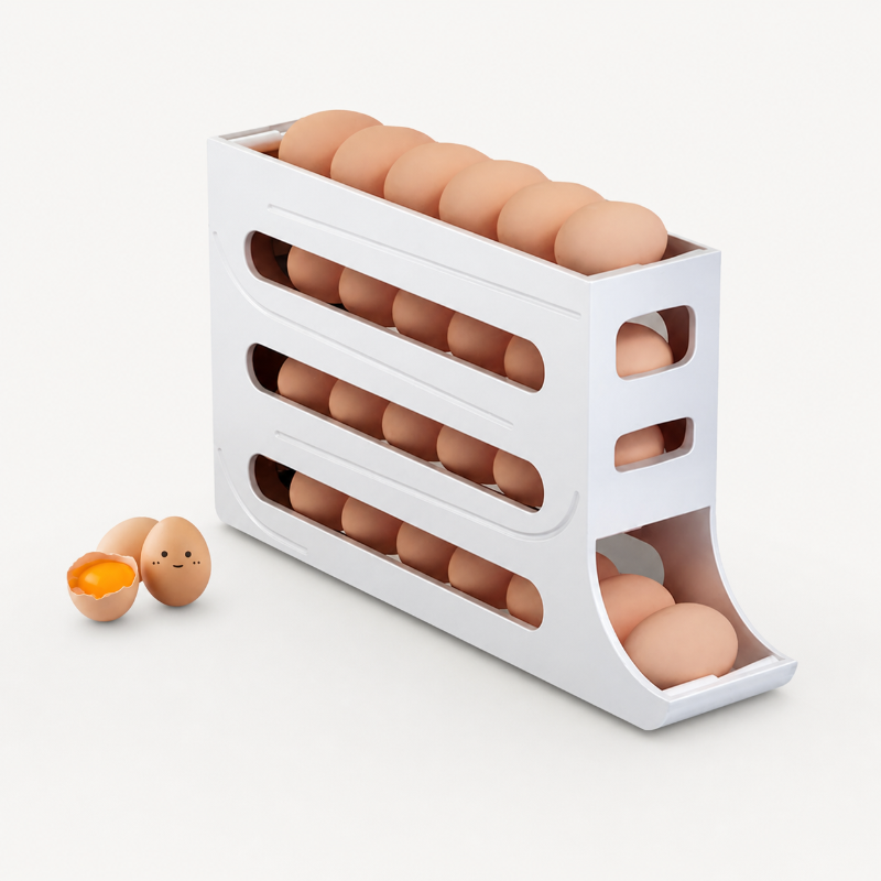 Egg Holder for Fridge, Eggs Dispenser Auto Rolling