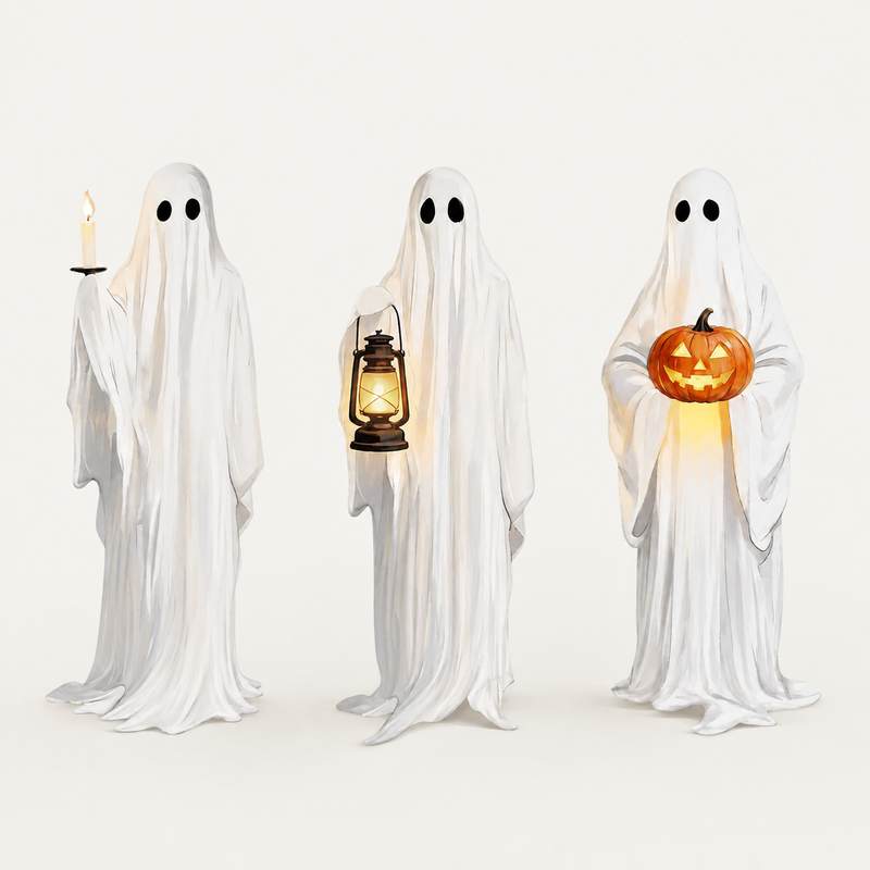 Extra Large Halloween Ghost Window Clings – 3 Sheets