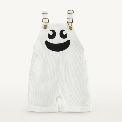 Kids Halloween Pumpkin Face Overalls