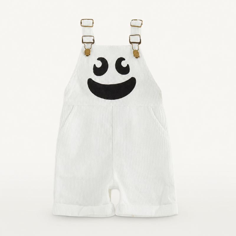 Kids Halloween Pumpkin Face Overalls