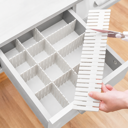 4-Pack Tall Drawer Divider Adjustable Drawer Organizer