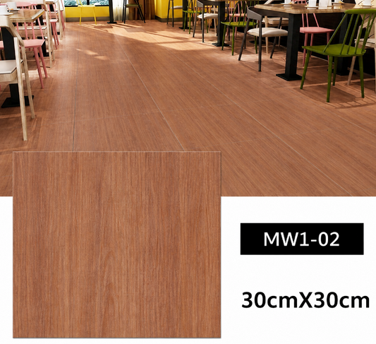 Self-Adhesive Wood Grain Floor Tiles