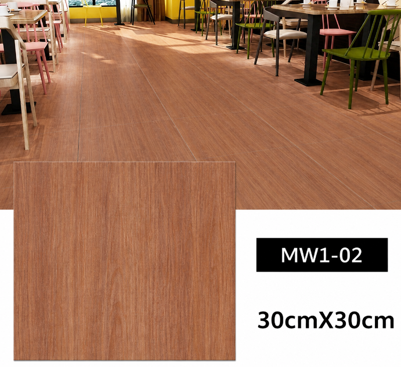 Self-Adhesive Wood Grain Floor Tiles