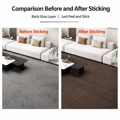 Self-Adhesive Wood Grain Floor Tiles