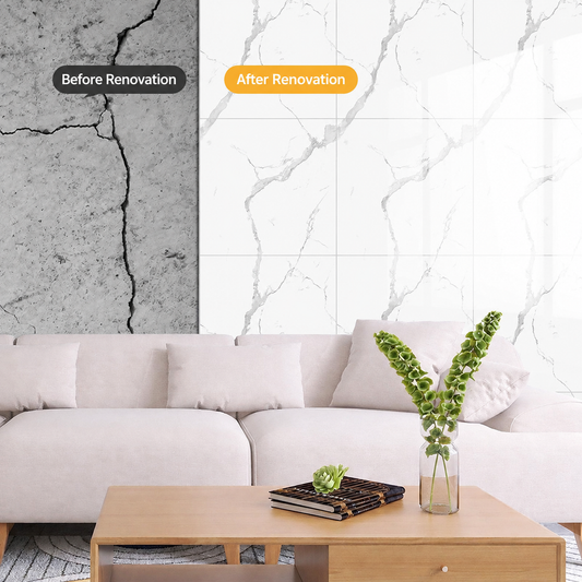 Self-Adhesive Faux Marble Tile Wall Sticker