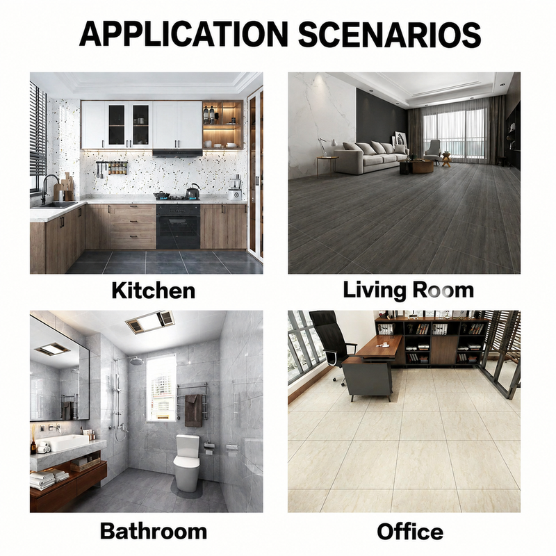 Peel & Stick Marble-Look Floor Tiles