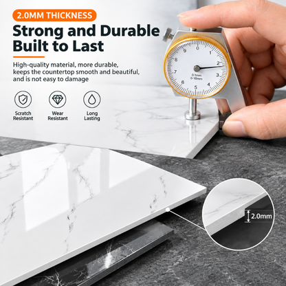 Self-Adhesive Faux Marble Tile Wall Sticker