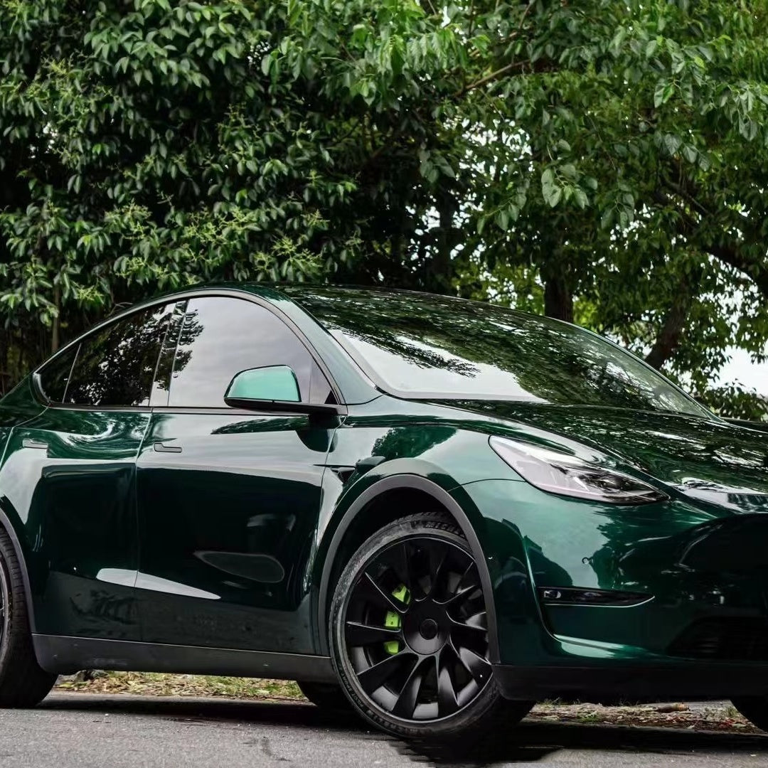Tesla Gloss PET Agate Green Car Vinyl Wrap