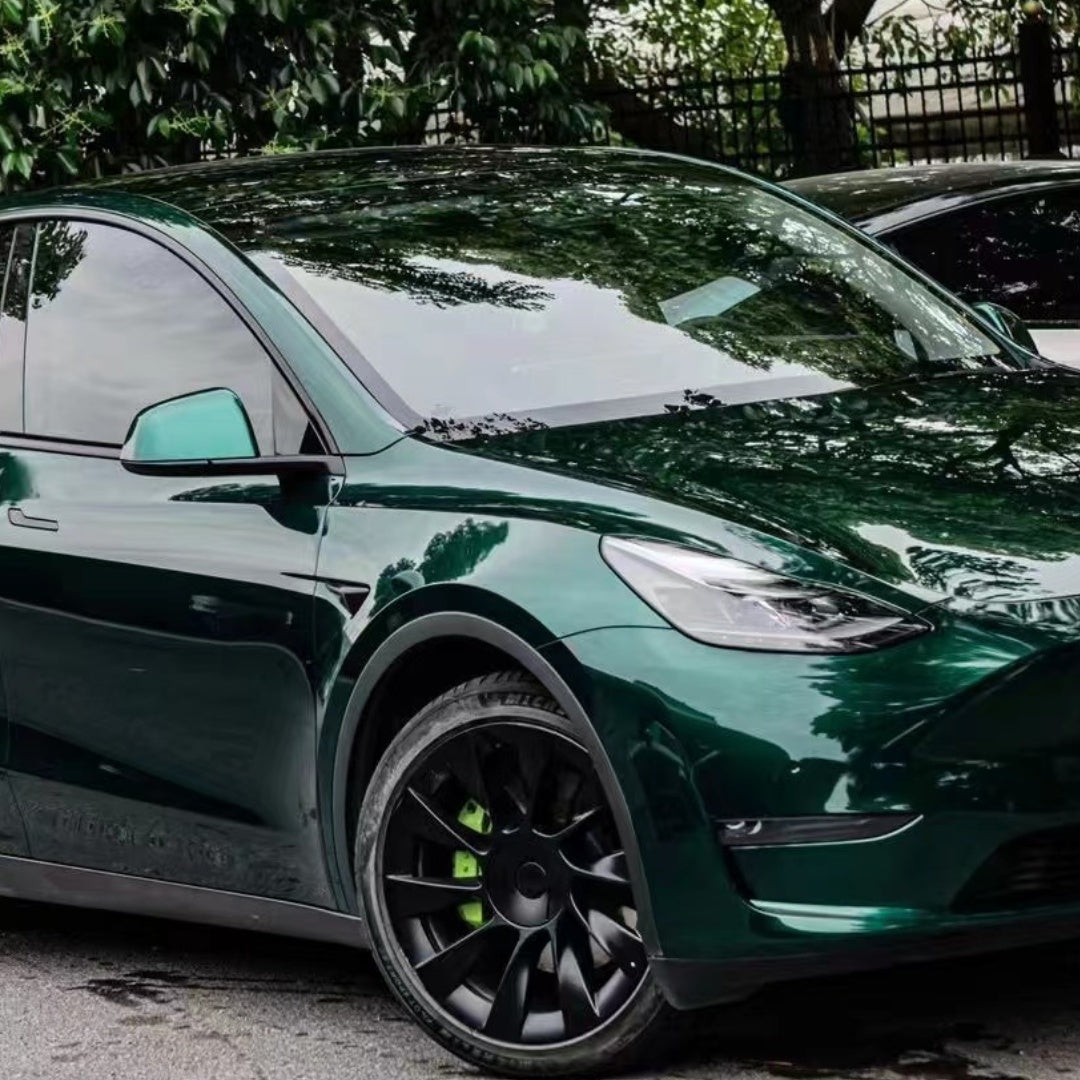 Tesla Gloss PET Agate Green Car Vinyl Wrap