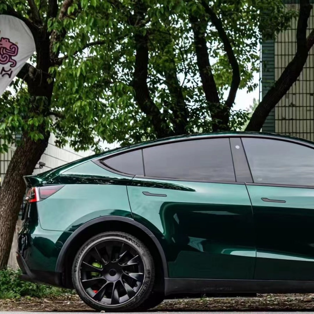 Tesla Gloss PET Agate Green Car Vinyl Wrap