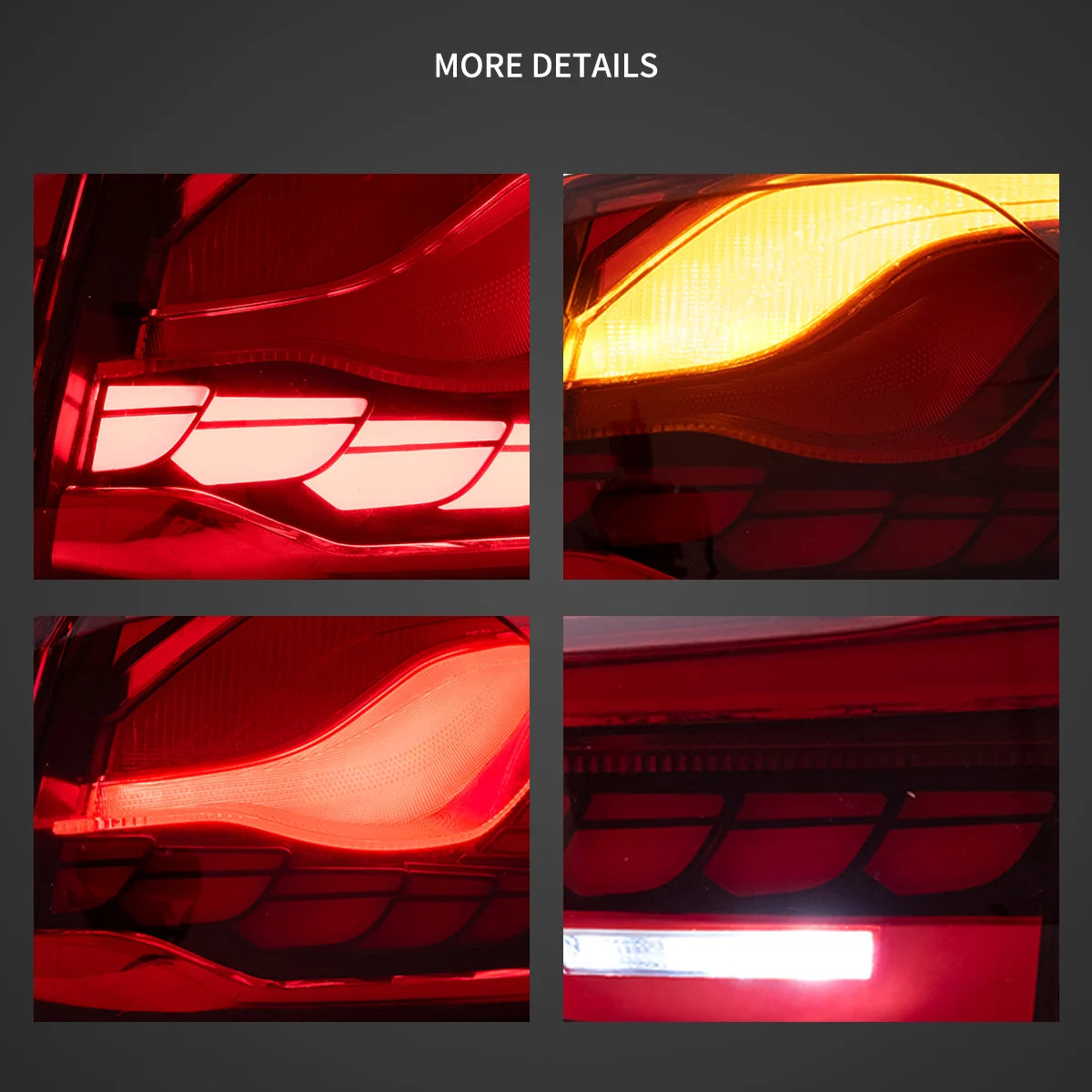 14-20 BMW 4 Series F32 F33 F36 / M4 F82 F83 Tail Lights With LED GTS Style